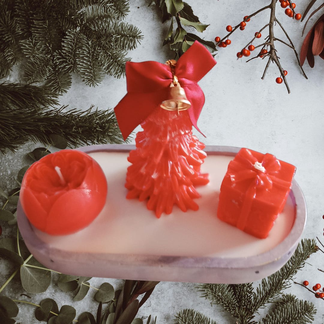 Centros de Mesa Navideños de Cera de Soja - Magia Artesanal