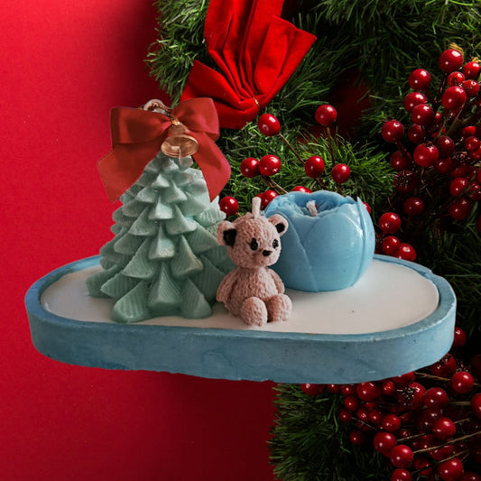 Centros de Mesa Navideños de Cera de Soja - Magia Artesanal